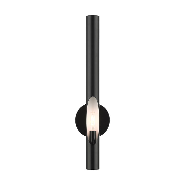 1 Light Shiny Black Ada Single Sconce by Livex Lighting