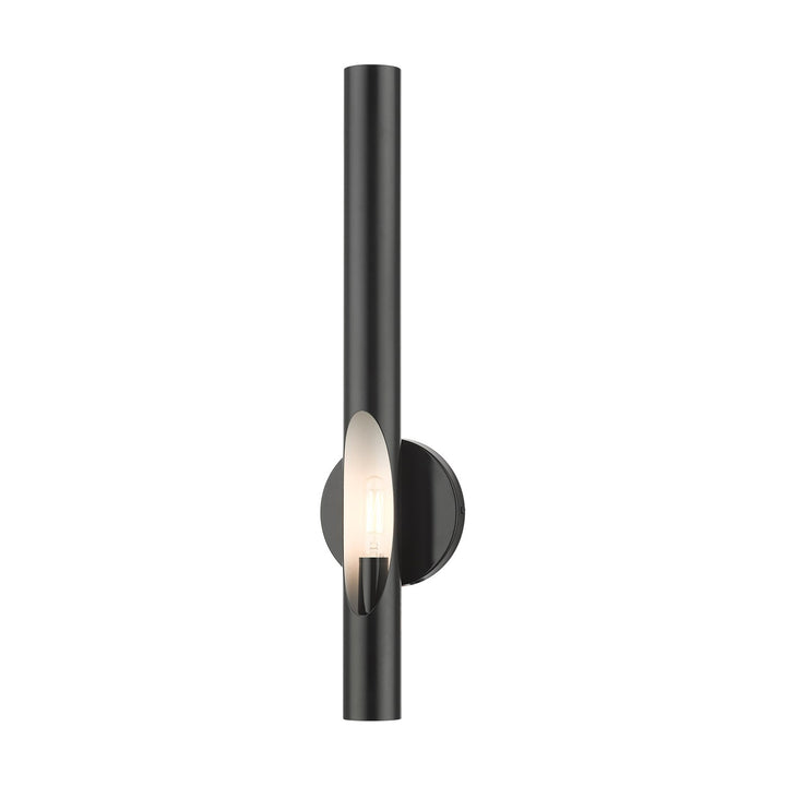 1 Light Shiny Black Ada Single Sconce