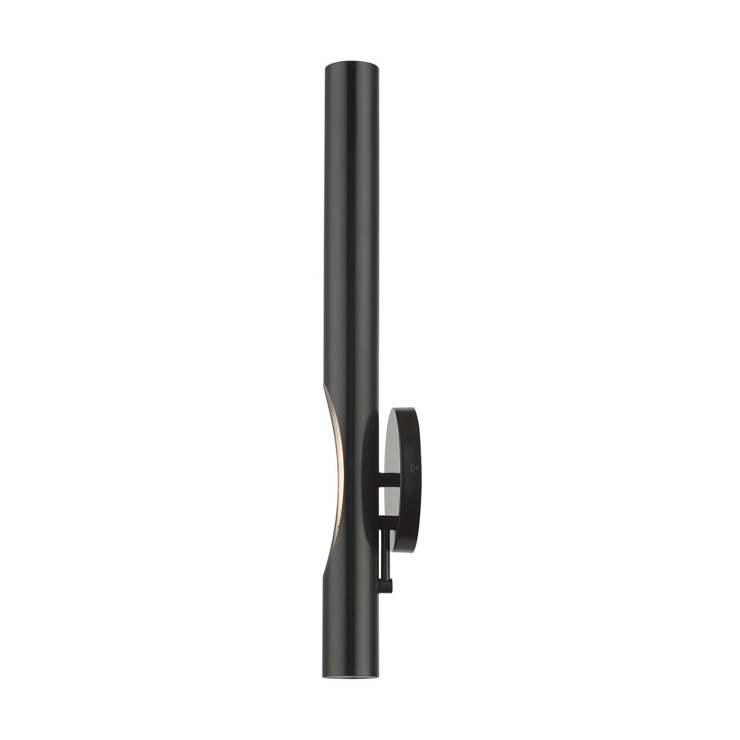 1 Light Shiny Black Ada Single Sconce