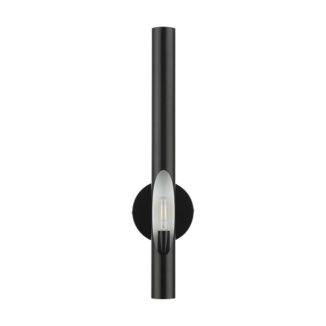 1 Light Shiny Black Ada Single Sconce