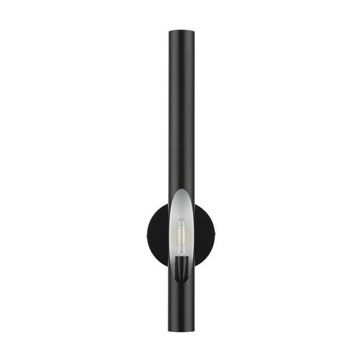 1 Light Shiny Black Ada Single Sconce