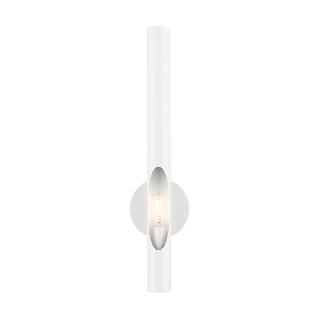 1 Light Shiny White Ada Single Sconce by Livex Lighting