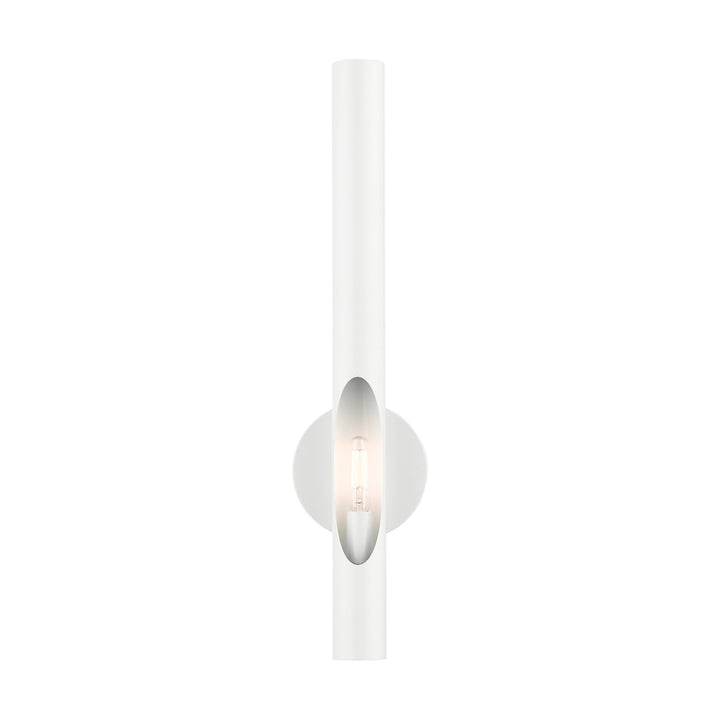 1 Light Shiny White Ada Single Sconce by Livex Lighting