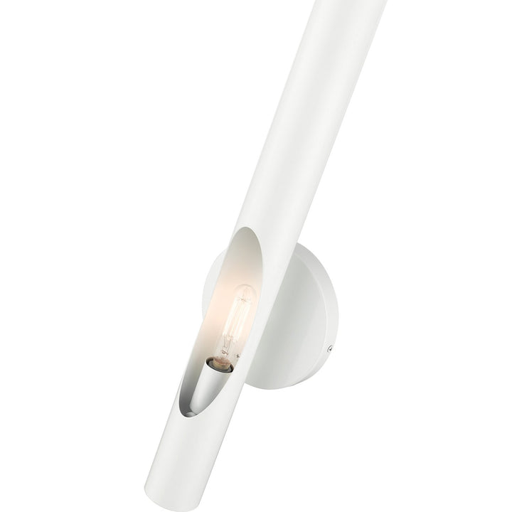 1 Light Shiny White Ada Single Sconce