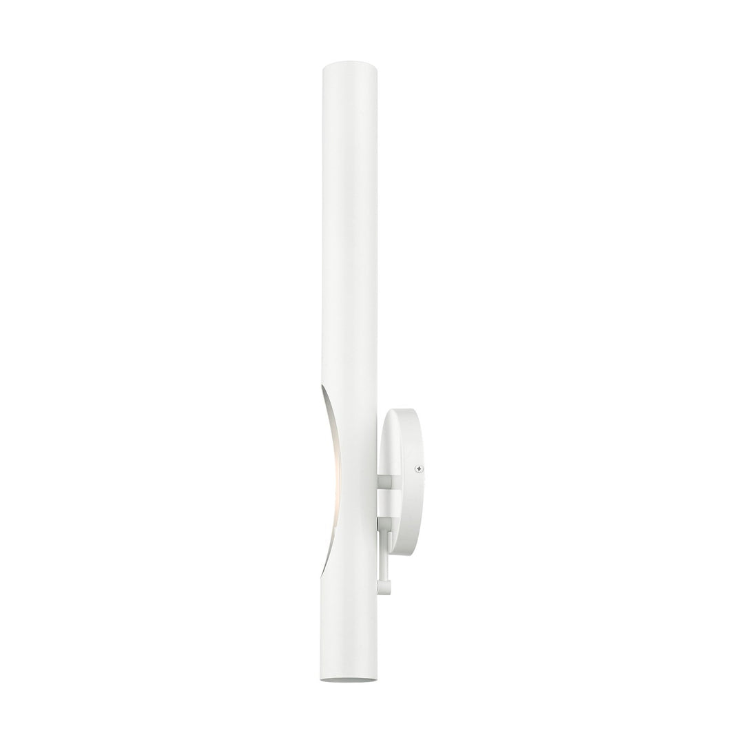 1 Light Shiny White Ada Single Sconce