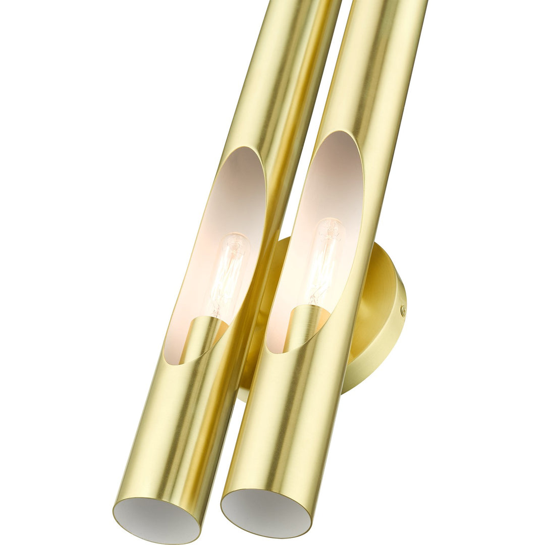 2 Light Satin Brass Ada Double Sconce