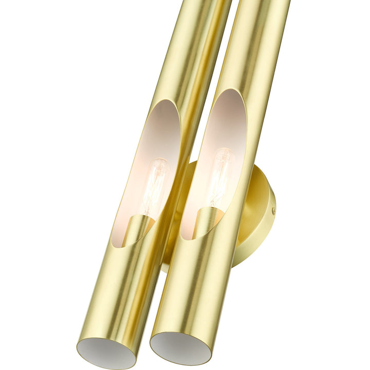 2 Light Satin Brass Ada Double Sconce