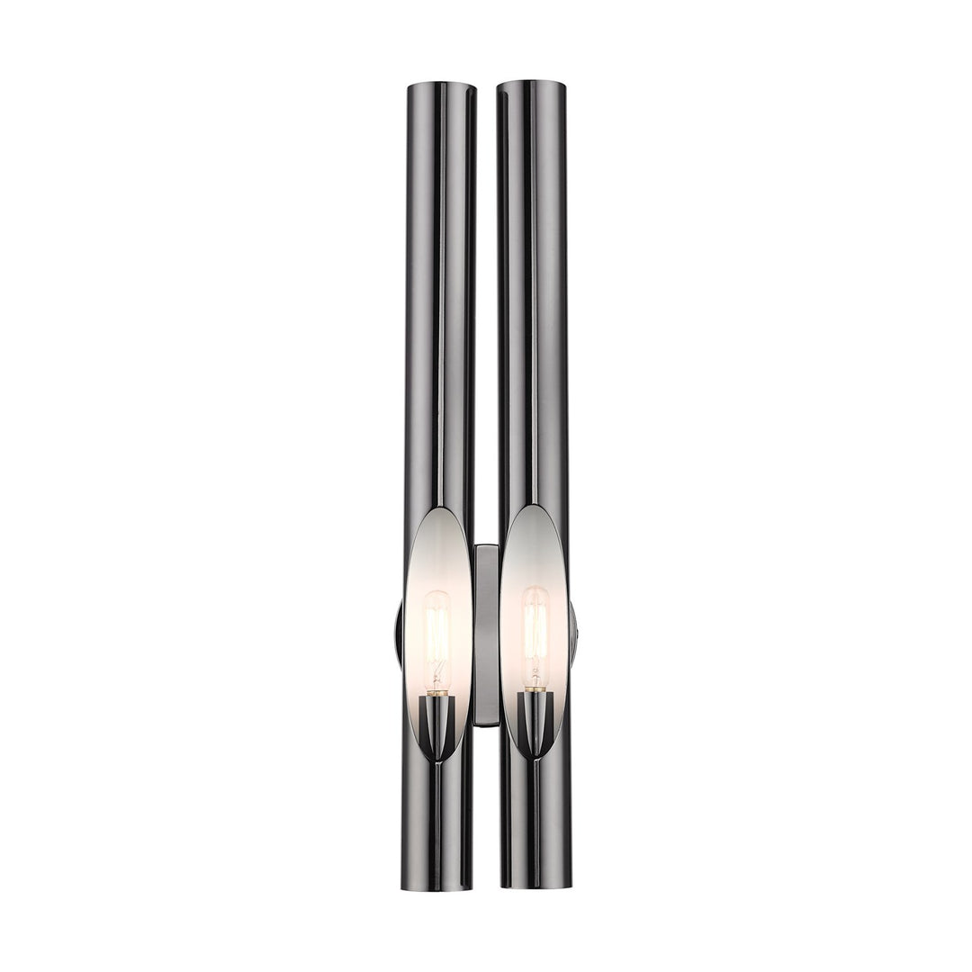 2 Light Black Chrome Ada Double Sconce by Livex Lighting