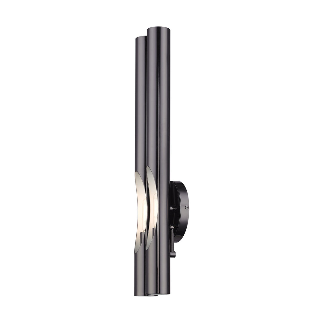 2 Light Black Chrome Ada Double Sconce