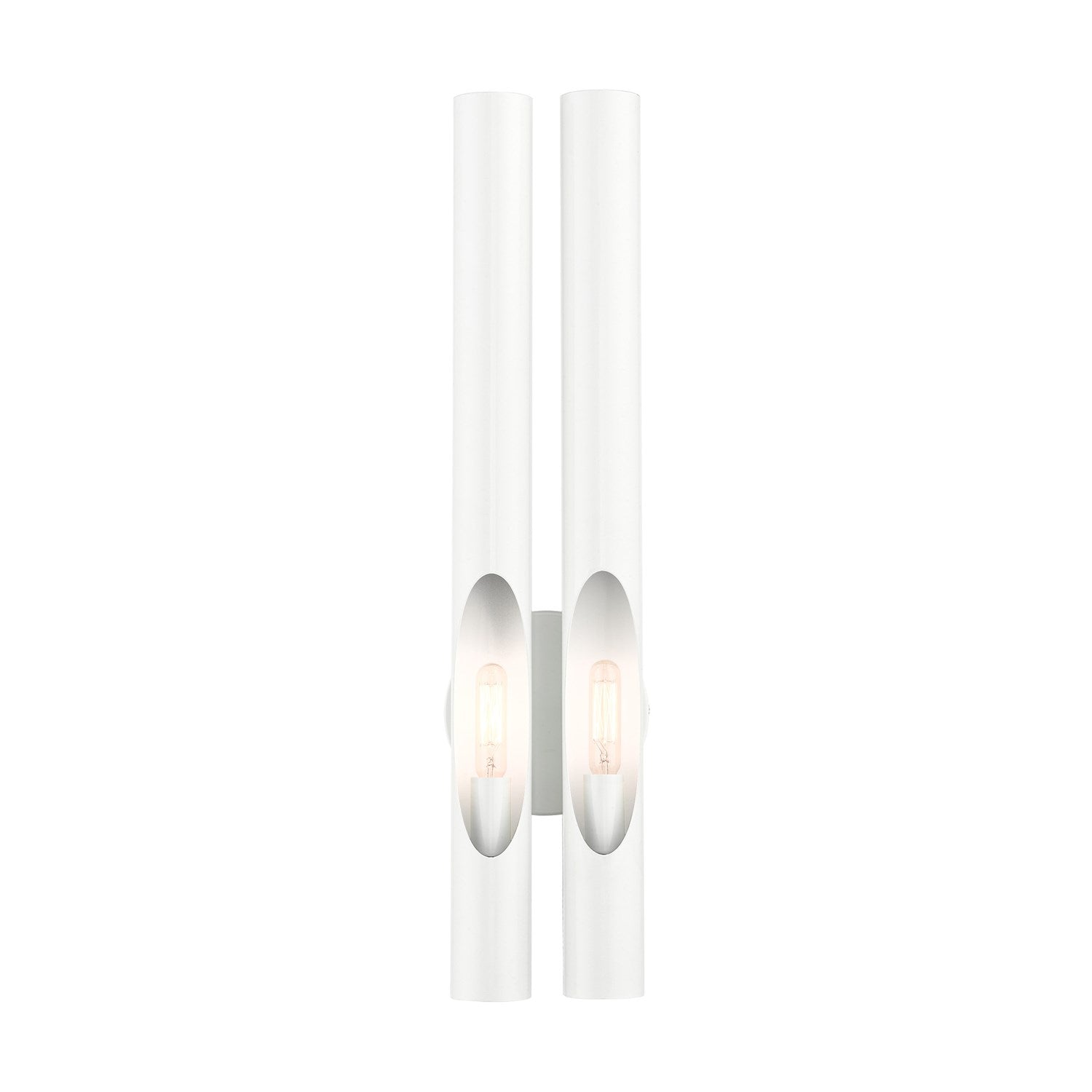 2 Light Shiny White Ada Double Sconce by Livex Lighting