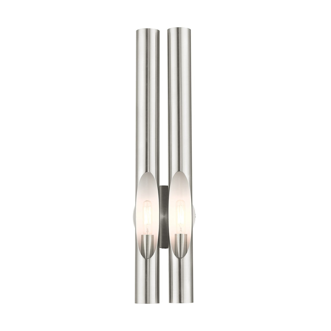 2 Light Brushed Nickel Ada Double Sconce by Livex Lighting