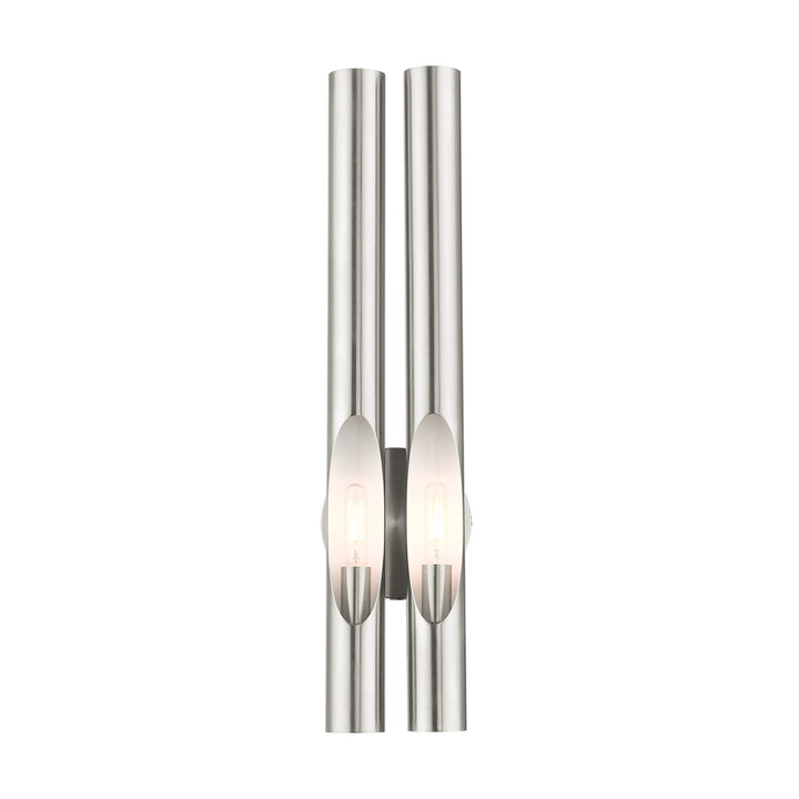 2 Light Brushed Nickel Ada Double Sconce by Livex Lighting