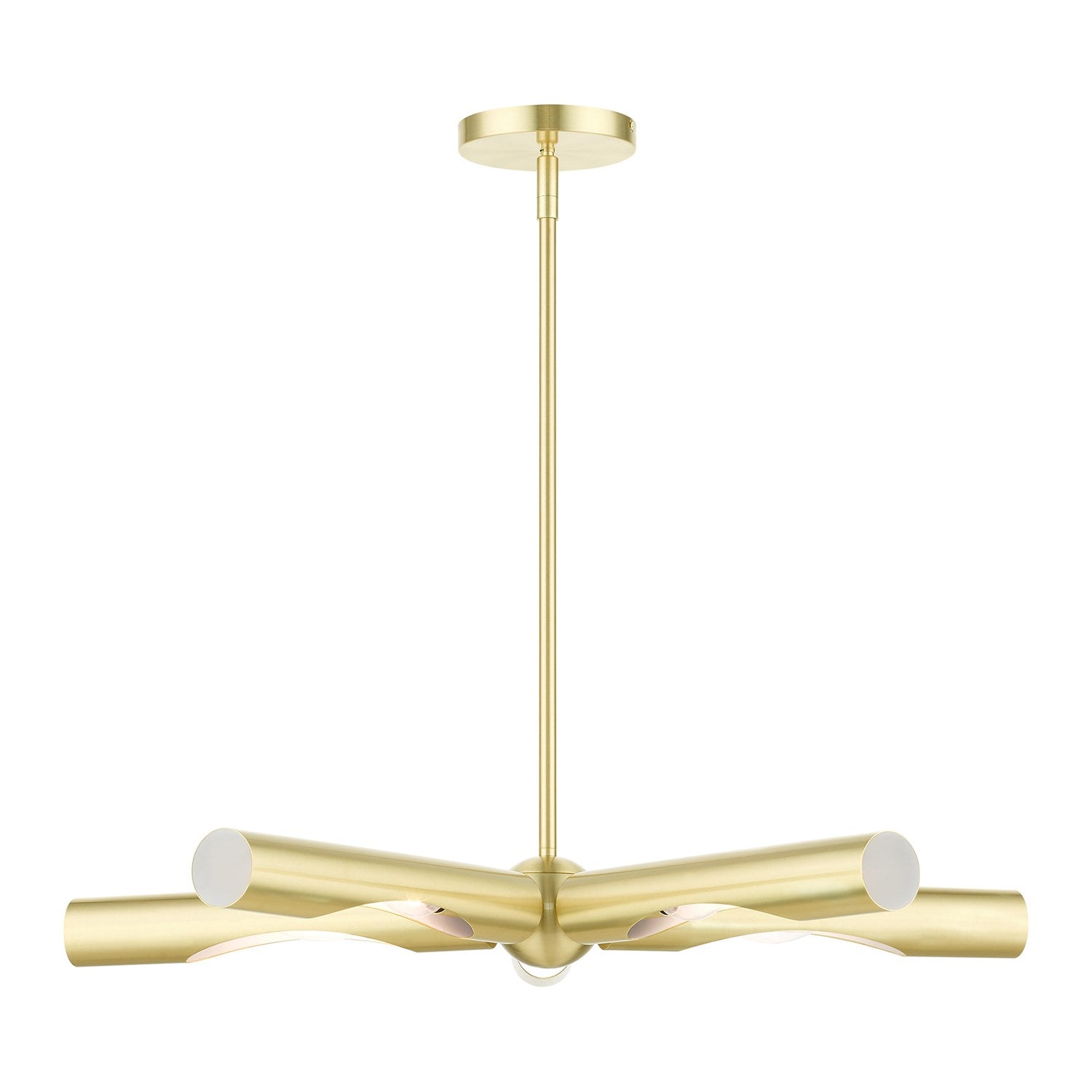 5 Light Satin Brass Chandelier by Livex Lighting