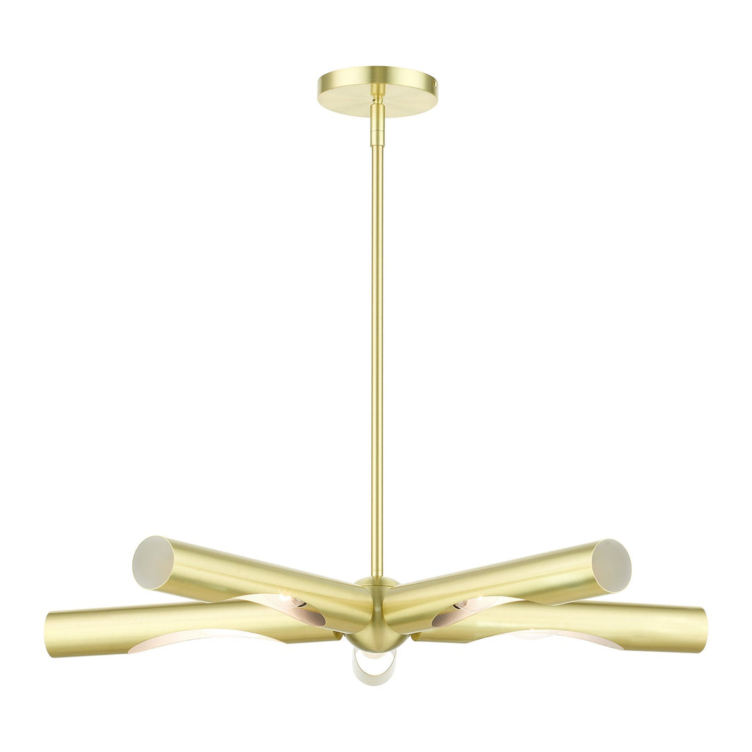 5 Light Satin Brass Chandelier