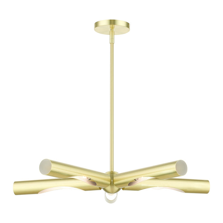 5 Light Satin Brass Chandelier