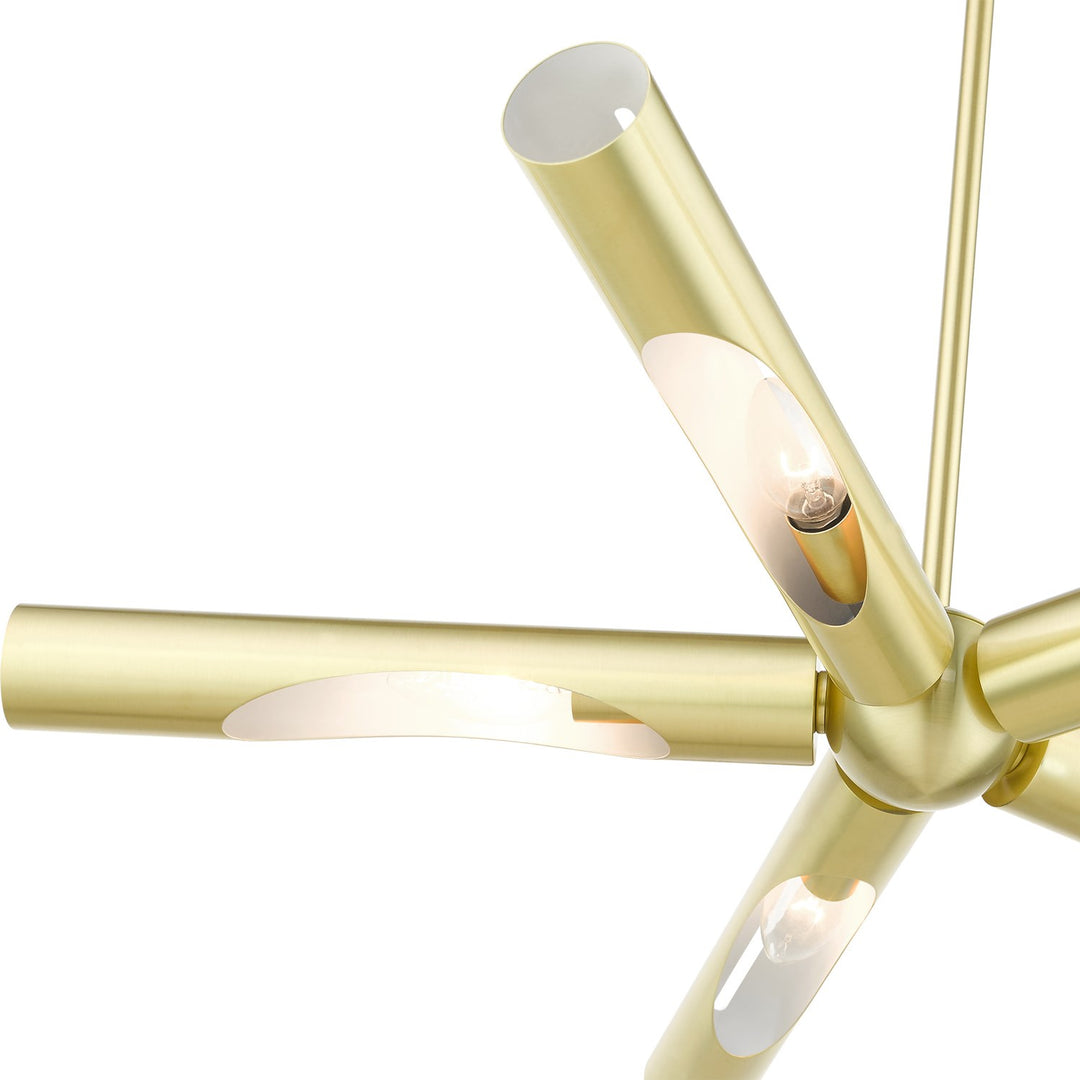 5 Light Satin Brass Chandelier