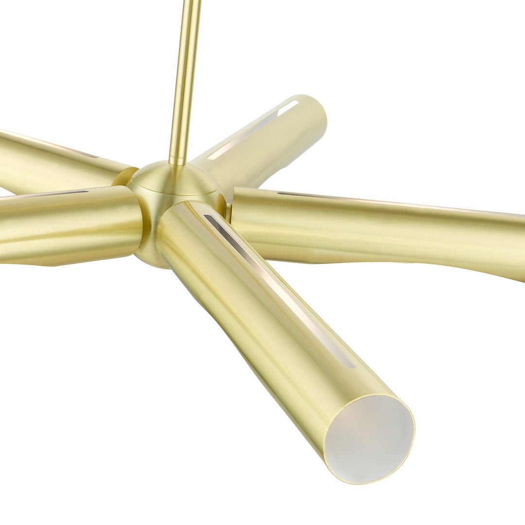 5 Light Satin Brass Chandelier