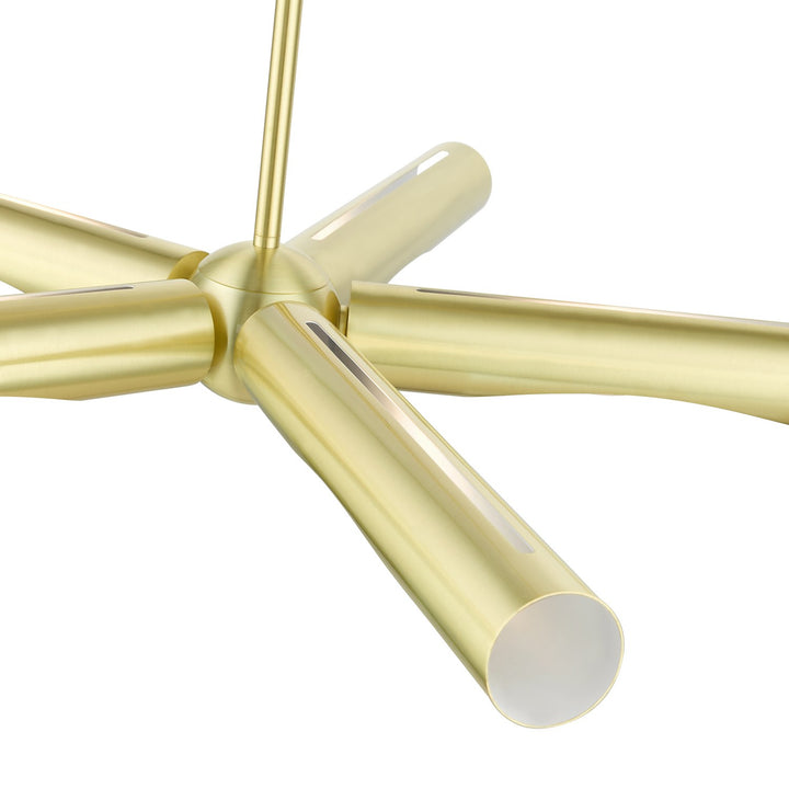5 Light Satin Brass Chandelier