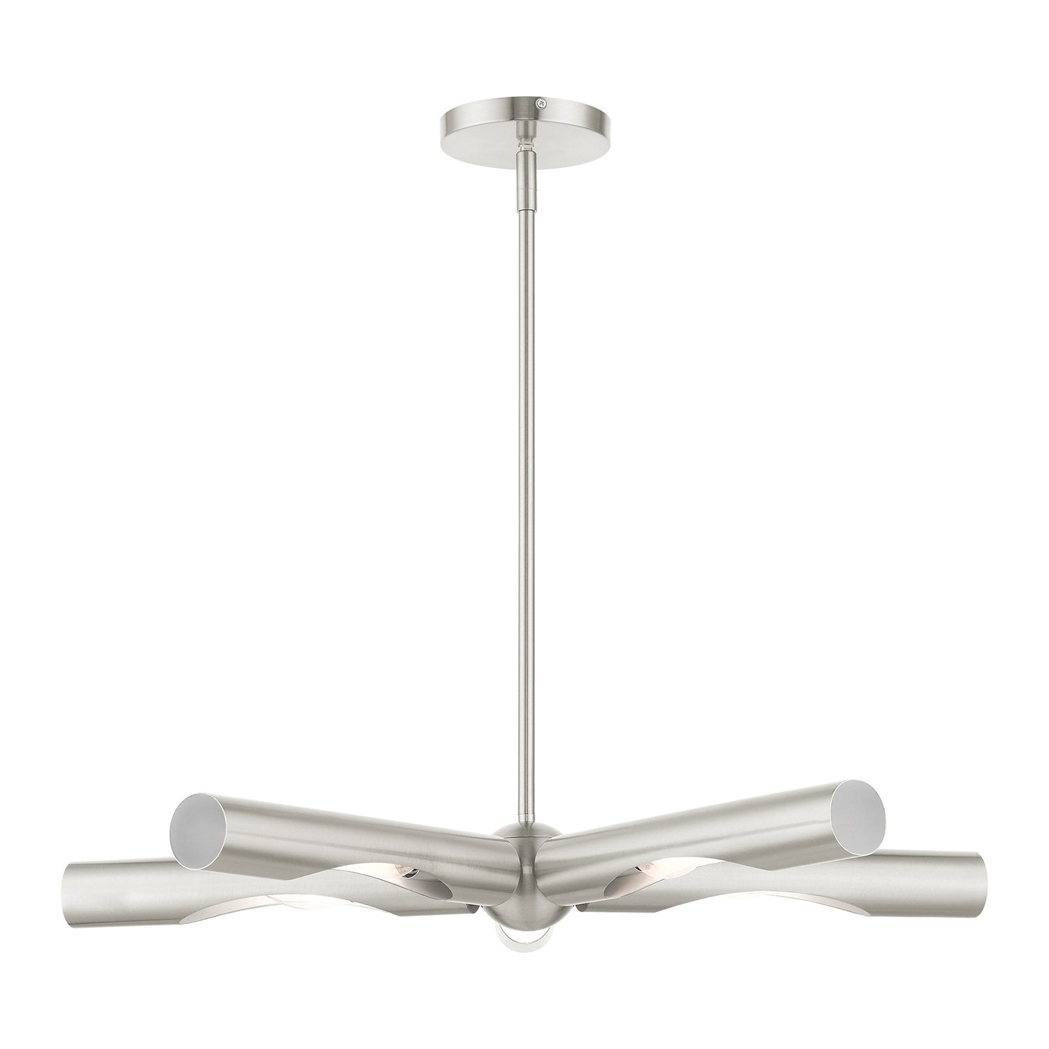 5 Light Brushed Nickel Chandelier by Livex Lighting