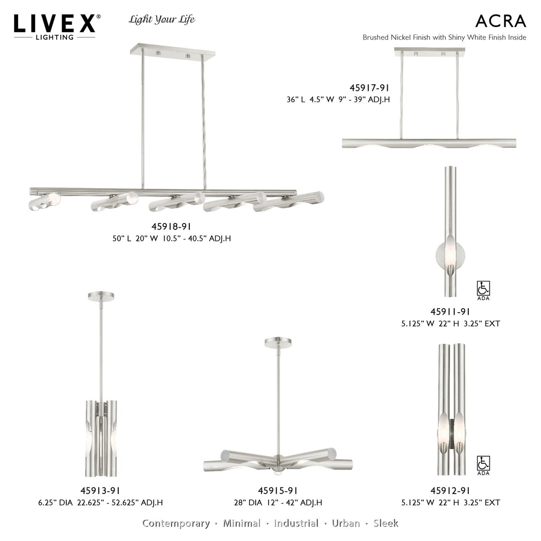 5 Light Brushed Nickel Chandelier