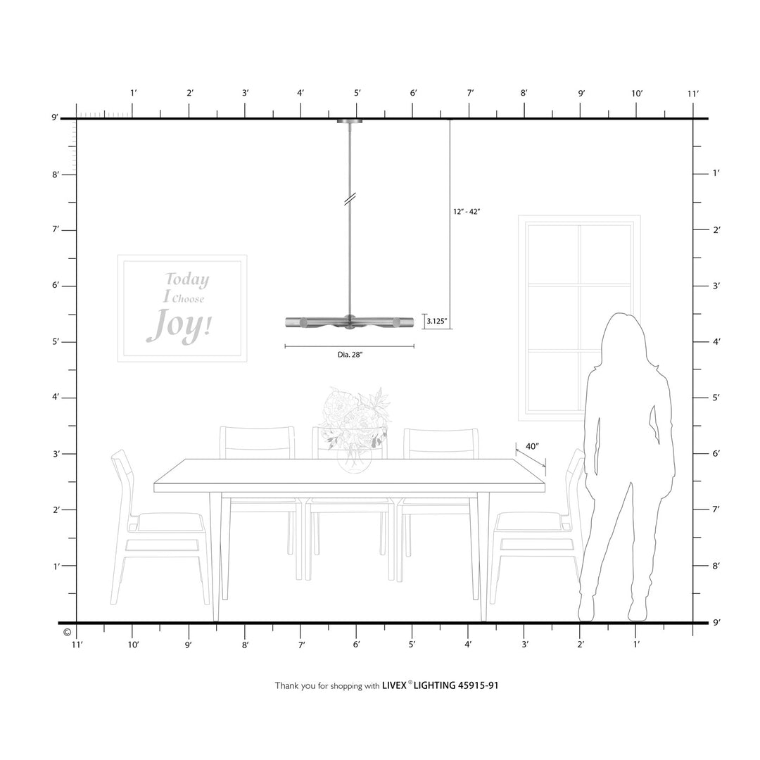 5 Light Brushed Nickel Chandelier