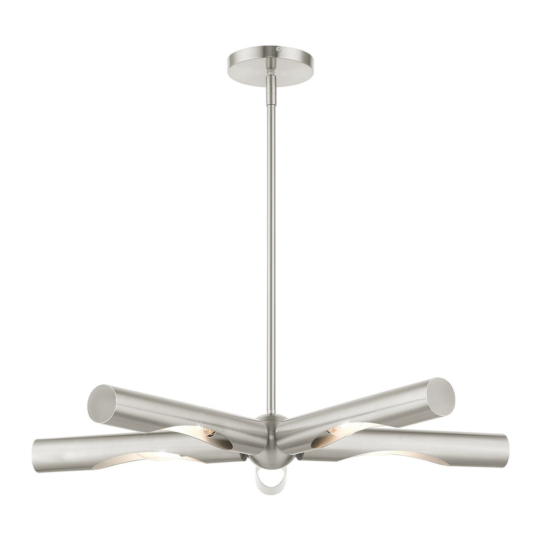 5 Light Brushed Nickel Chandelier