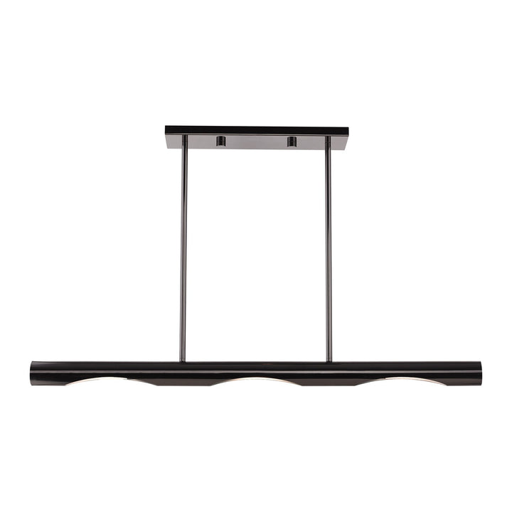3 Light Black Chrome Linear Chandelier by Livex Lighting