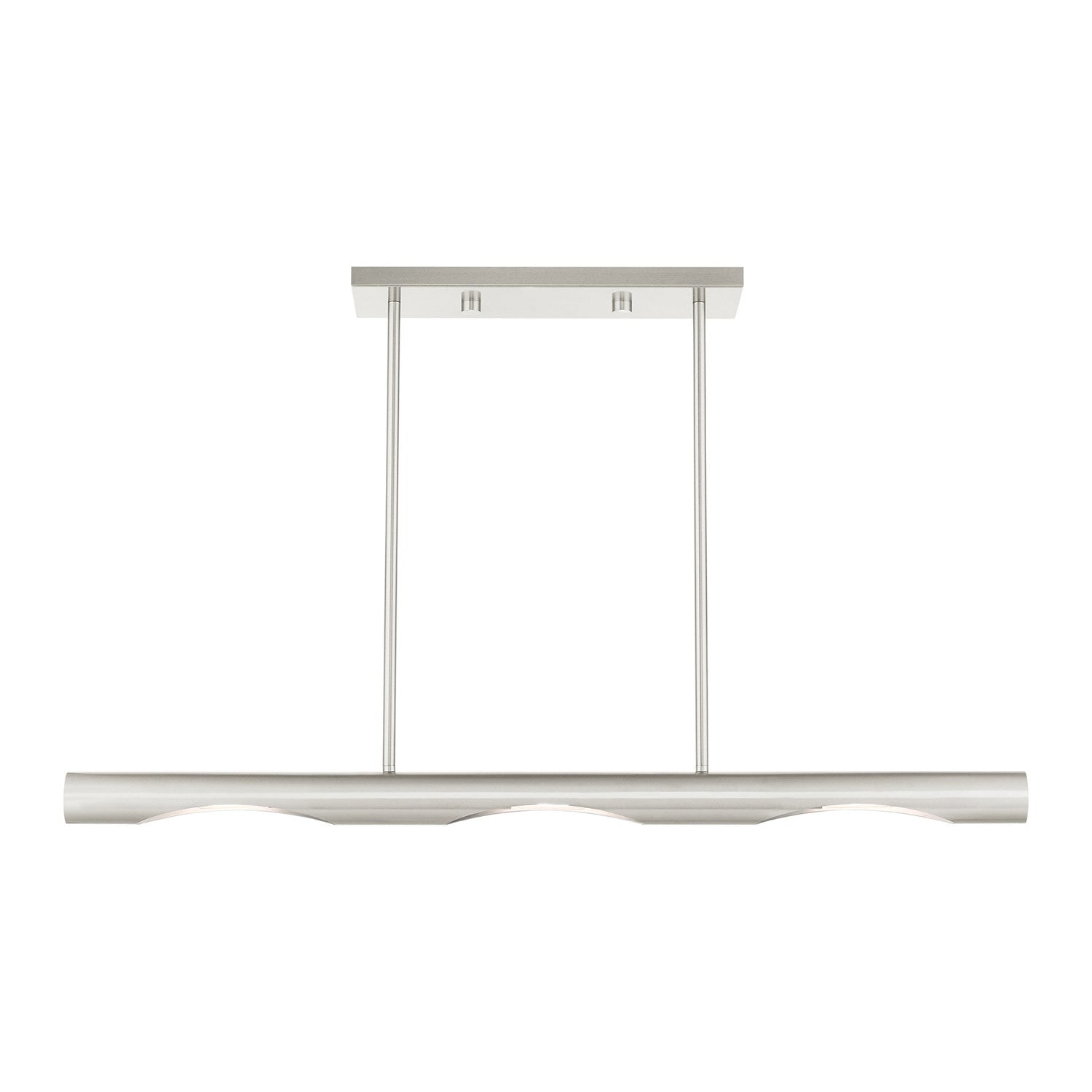 3 Light Brushed Nickel Linear Chandelier by Livex Lighting