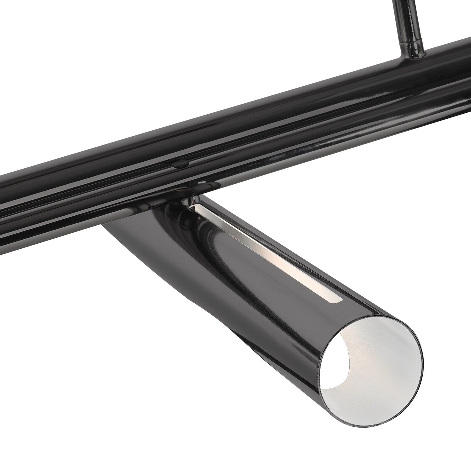 10 Light Black Chrome Linear Chandelier