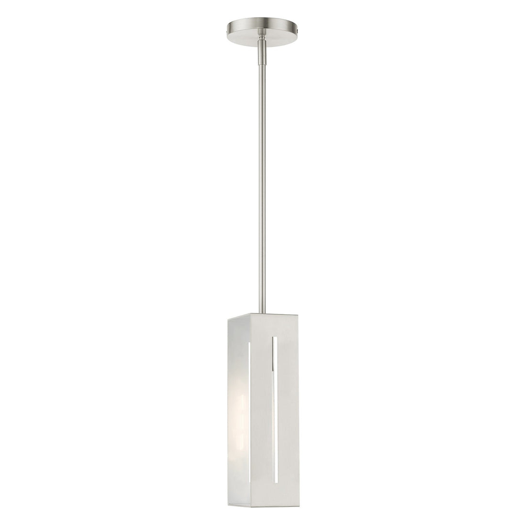 1 Light Brushed Nickel Pendant