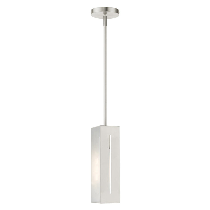 1 Light Brushed Nickel Pendant