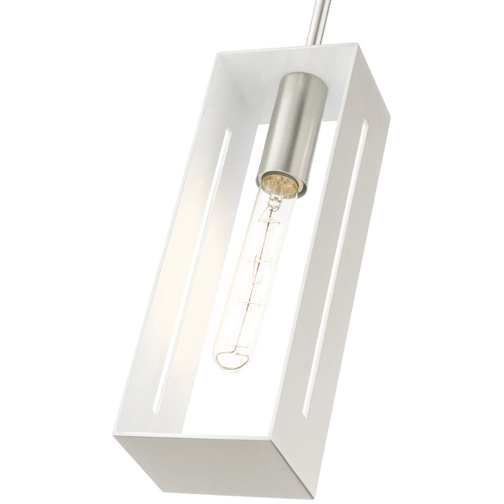 1 Light Brushed Nickel Pendant