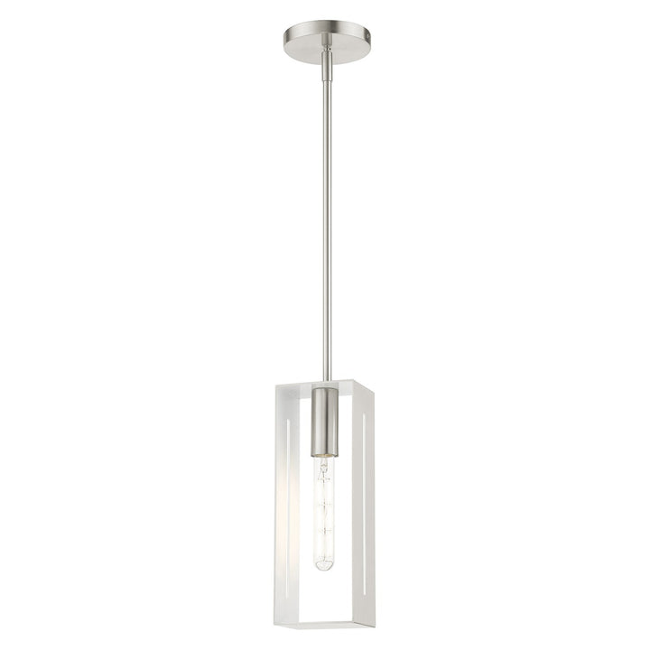 1 Light Brushed Nickel Pendant