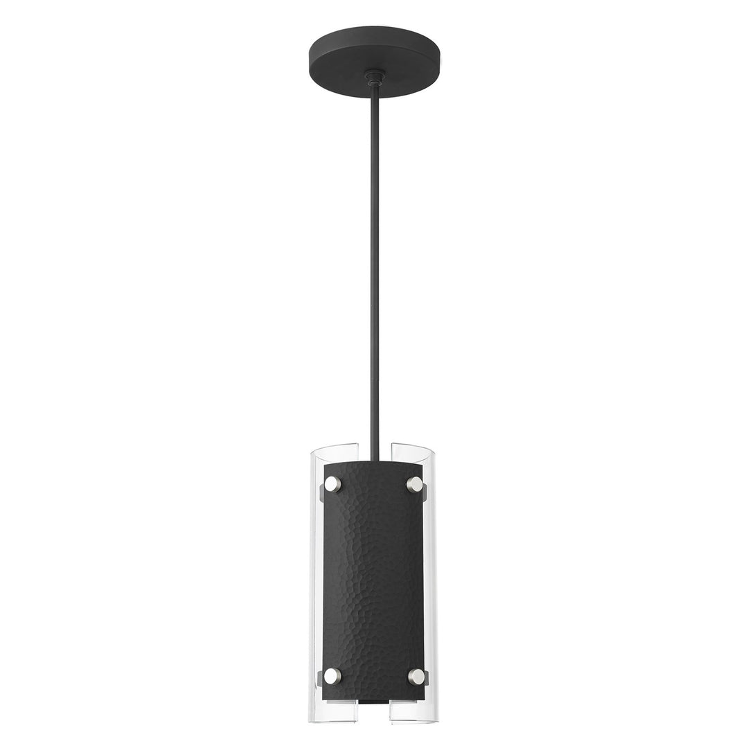 1 Light Black Single Pendant