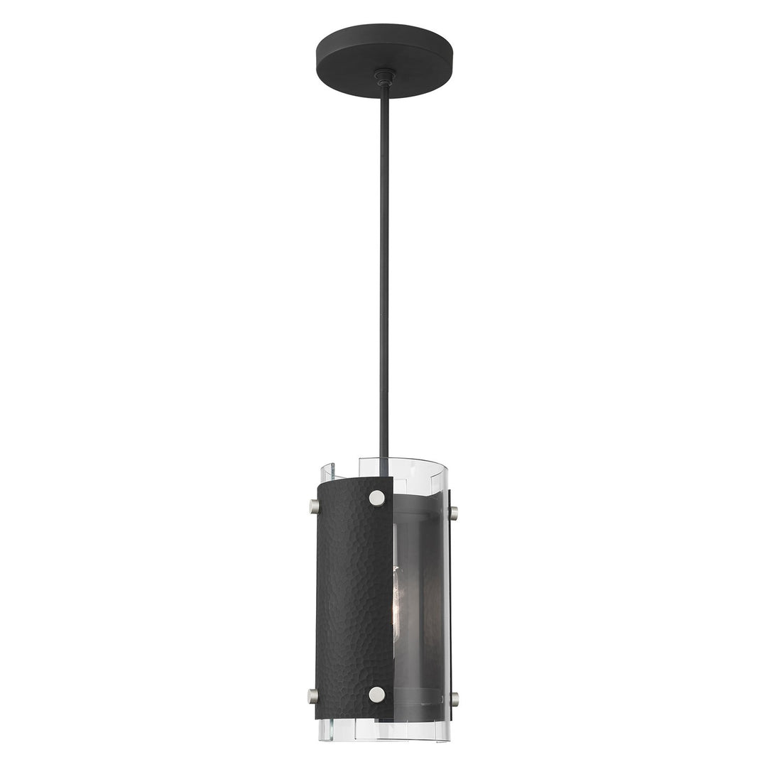 1 Light Black Single Pendant