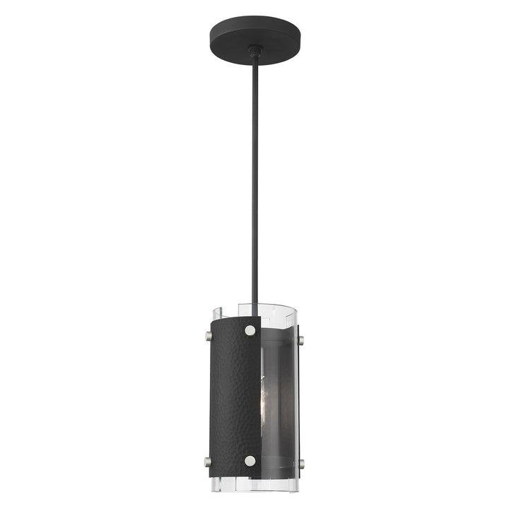 1 Light Black Single Pendant