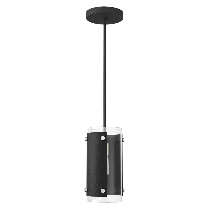 1 Light Black Single Pendant