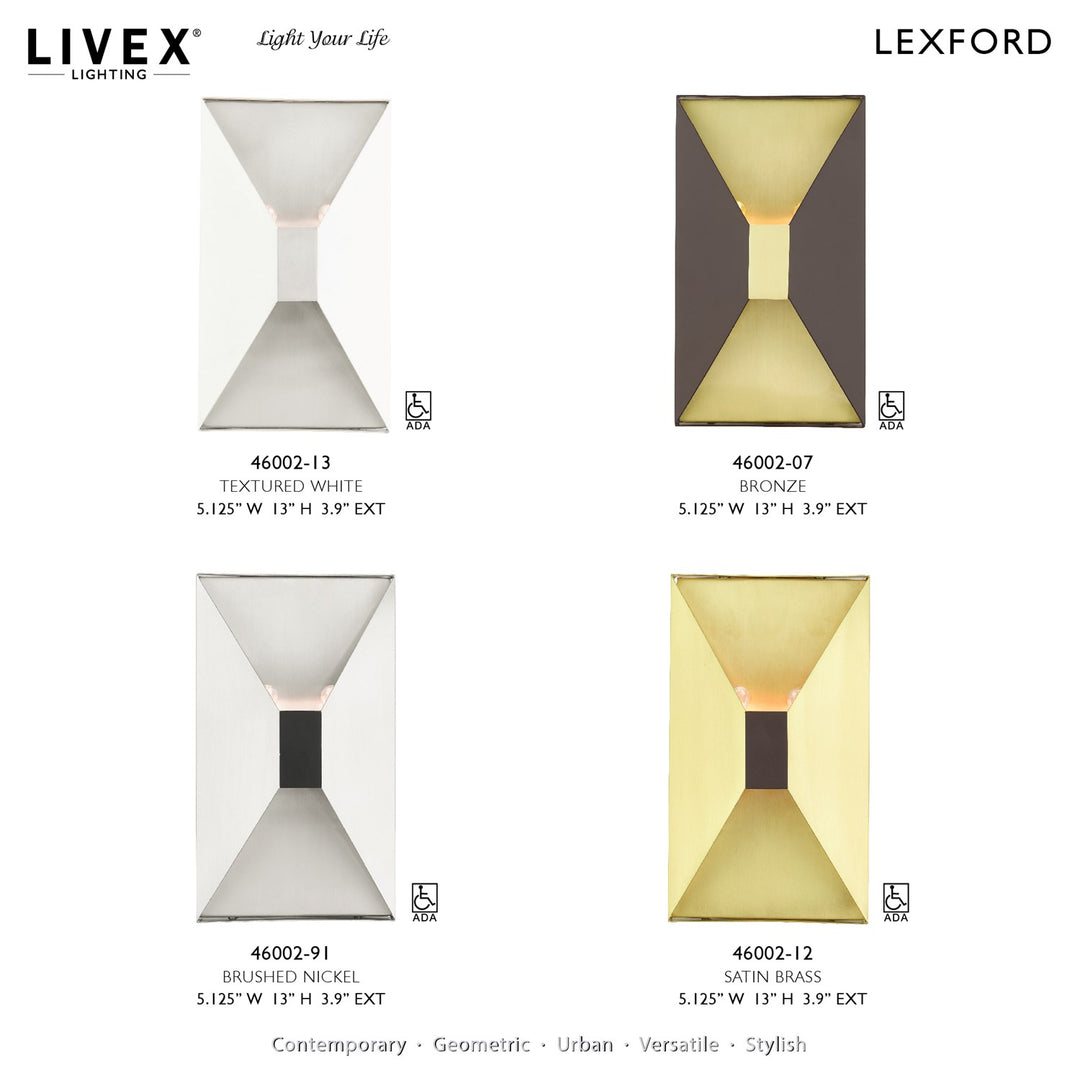 2 Light Brushed Nickel Ada Sconce