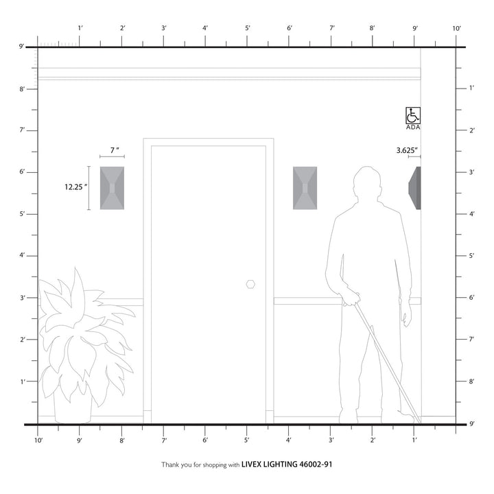2 Light Brushed Nickel Ada Sconce