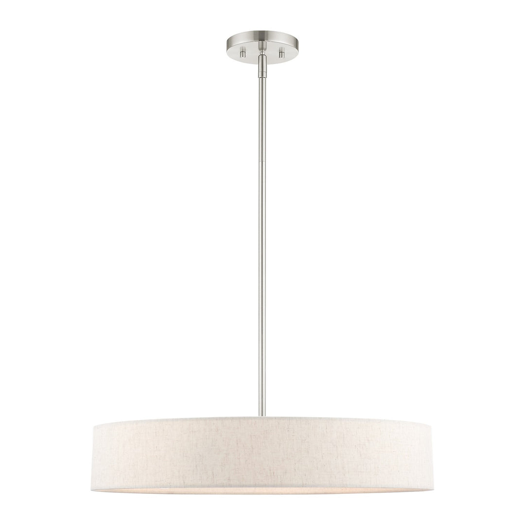 4 Light Brushed Nickel Chandelier by Livex Lighting