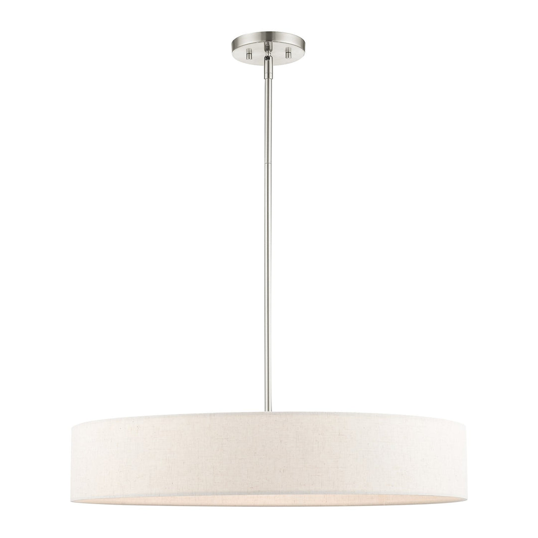 5 Light Brushed Nickel Chandelier by Livex Lighting
