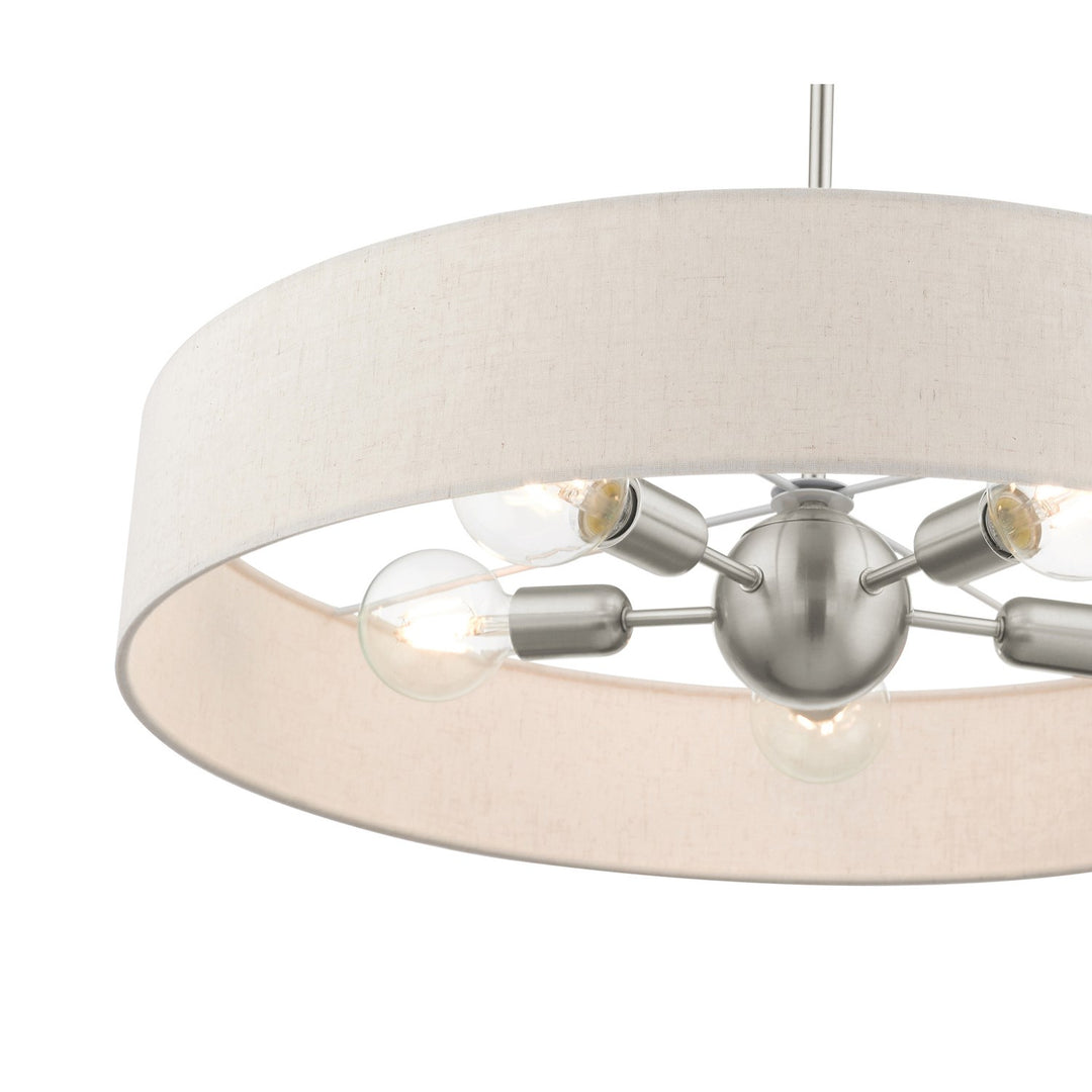 5 Light Brushed Nickel Chandelier