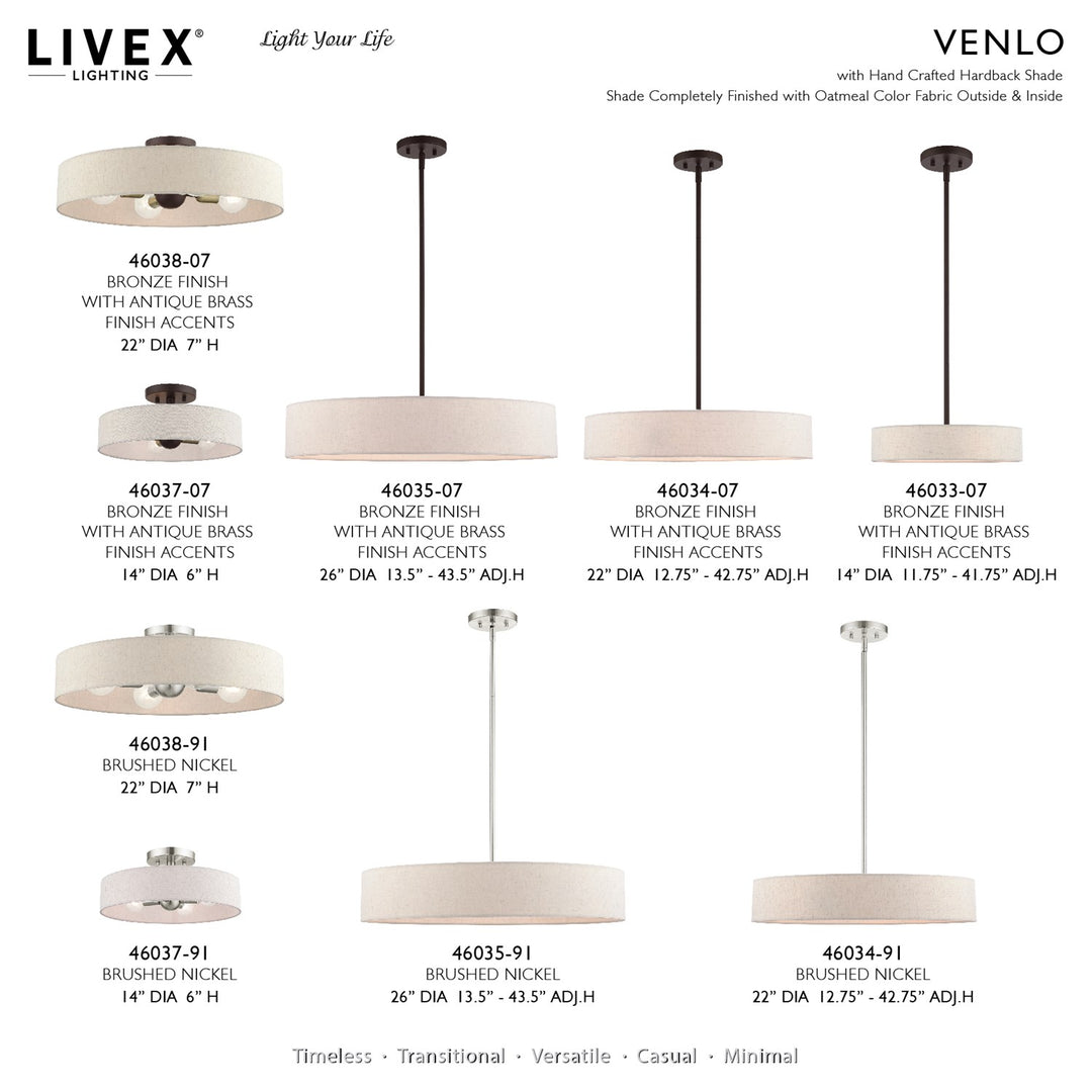 5 Light Brushed Nickel Chandelier