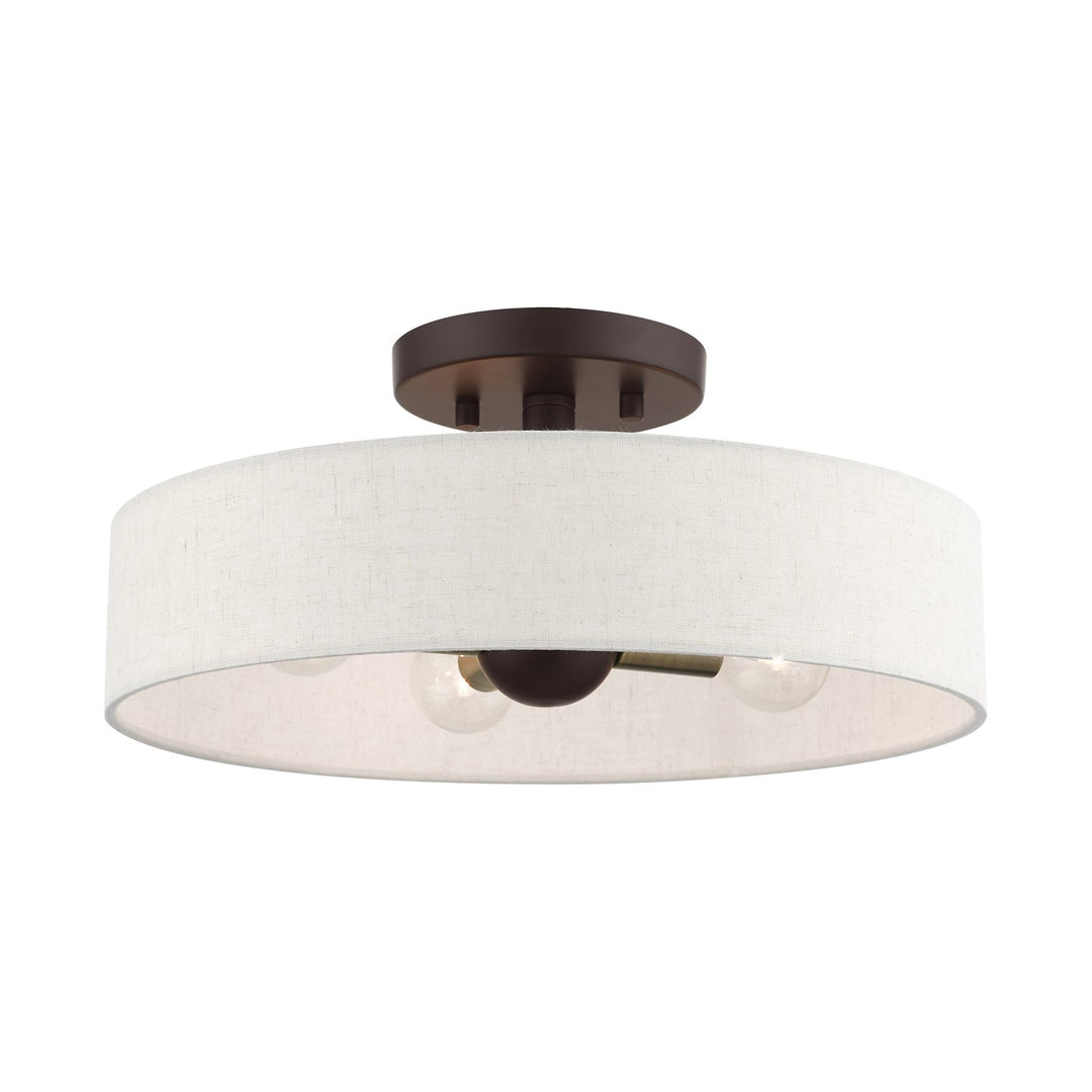 4 Light Bronze Semi Flush Mount by Livex Lighting