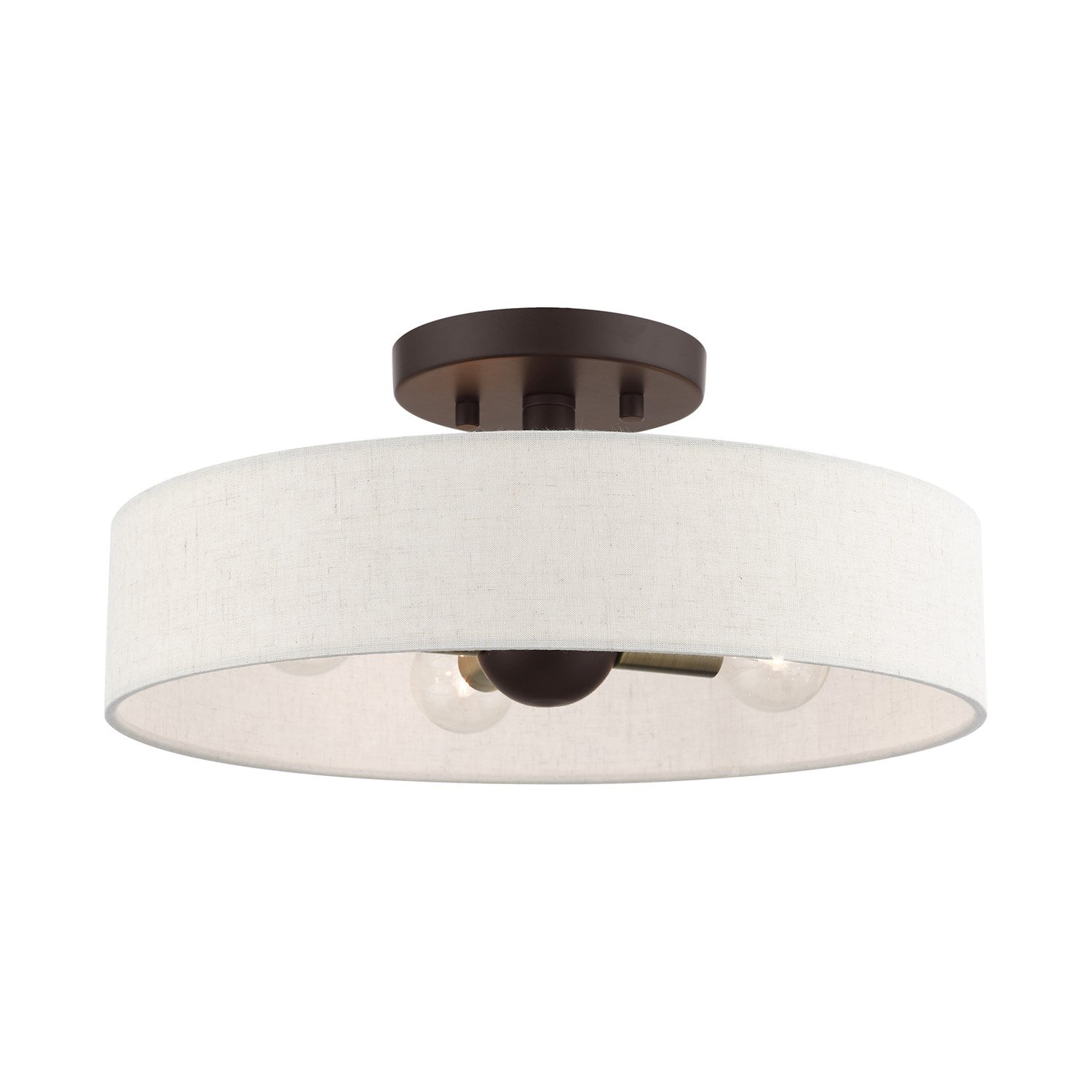 4 Light Bronze Semi Flush Mount by Livex Lighting