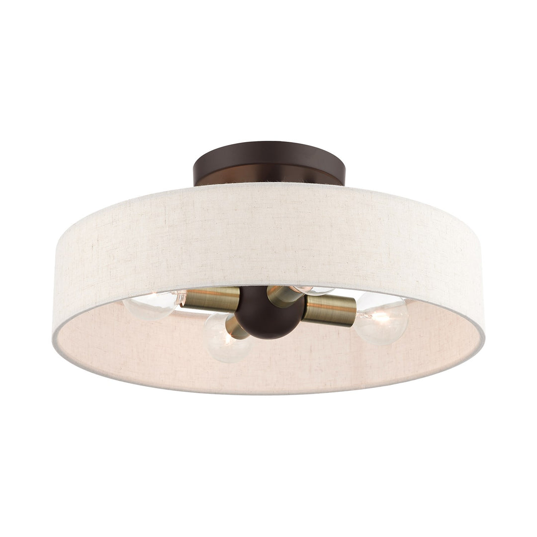 4 Light Bronze Semi Flush Mount
