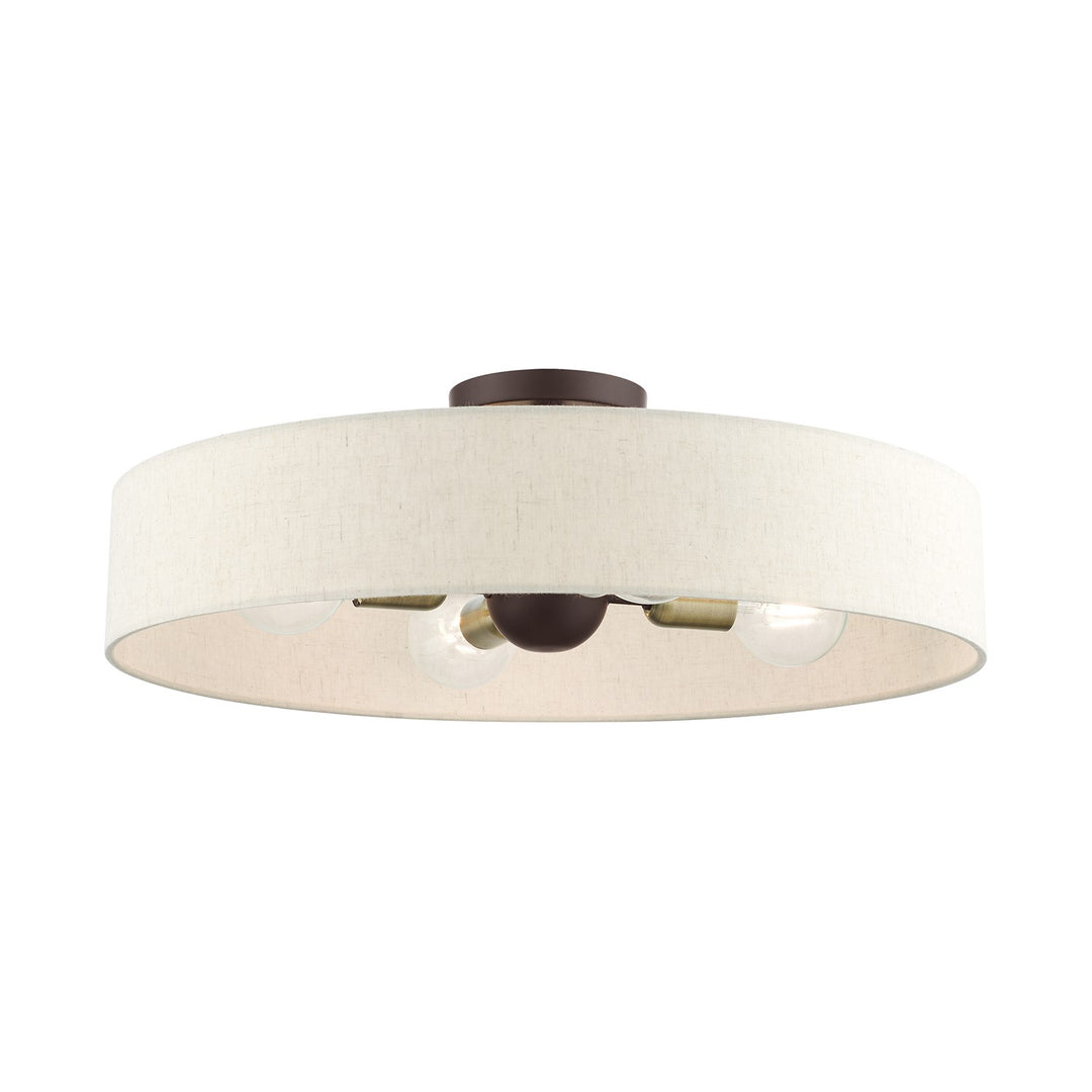 4 Light Bronze Semi Flush Mount by Livex Lighting