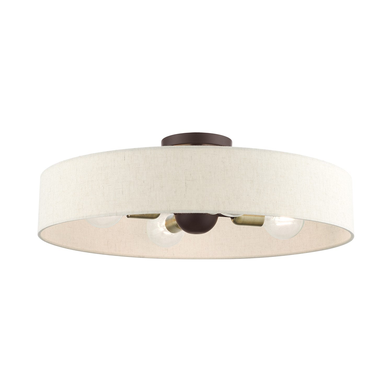 4 Light Bronze Semi Flush Mount by Livex Lighting