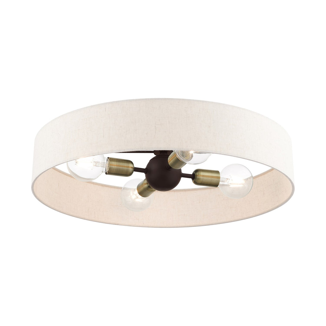 4 Light Bronze Semi Flush Mount
