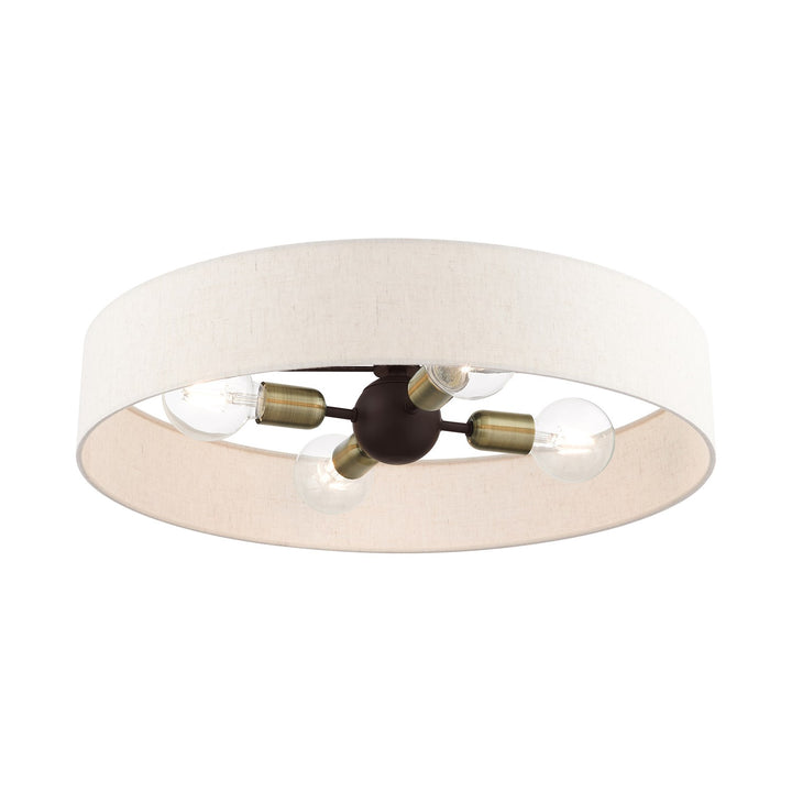 4 Light Bronze Semi Flush Mount